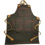 作業用 エプロン ワークエプロン ユニセックス カラーエプロン アウトドア キャンプ DIY ガーデニング( ブラック)