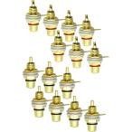 RCA Jack позолоченный женский коннектор собственное производство ламповый усилитель аудио терминал красный красный чёрный каждый ( Gold, красный 7 шт * чёрный 7 шт )