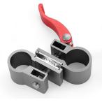 パラソル ジョイント ホルダー アダプター ヘラブナ 釣り道具 万力 固定 角度調整 360° 傘 スタンド キャンプ (グレー：ラージ)