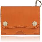 トラッカーウォレット ショート 本革 三つ折り財布 栃木レザー メンズ レディース バイカーズウォレット ミニウォレット( キャメル)