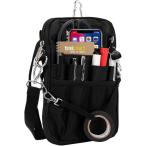  многофункциональный фартук сумка медсестра сумка сумка-пояс двойной молния 3way плечо вставка имеется канцелярские принадлежности инструмент сумка уход ( черный )