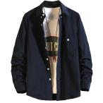 a spec rusio American Casual дизайн длинный рукав кнопка down рубашка модный tops мужской воротник имеется ходить на работу ( midnight голубой, 2XL)