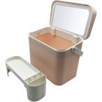 ORIJIRI ящик для косметики зеркало имеется cosme box большая вместимость перевозка косметика место хранения профессиональный довольно большой симпатичный ( розовый )