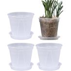  горшок с разрезом прозрачный пластик низ тарелка имеется 4 шт. комплект декоративное растение ( прозрачный, 4 номер )
