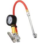 エアゲージ タイヤゲージ エアチャックガン 空気圧 自動車 バイク 空気入れ エアーポンプ エアーコンプレッサー(レッド)