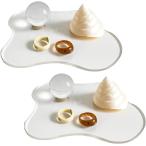  аксессуары tray мелкие вещи класть прозрачный модный plate ювелирные изделия 2 шт. комплект 18cm x(18cm x 15.6cm x 3mm)