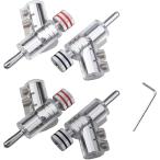  banana штекер коннектор терминал L знак аудио Jack динамик резьбовой фиксация 4mm красный 2 чёрный 2 rhodium металлизированный ( серебряный )