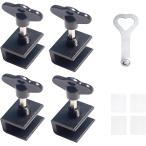  окно блокировка рама блокировка окно стопор предотвращение преступления вспомогательный замок защита ребенок вращение . предотвращение 4 шт. комплект ( чёрный одиночный, 30x25mm)