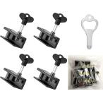  окно блокировка рама блокировка окно стопор предотвращение преступления вспомогательный замок защита ребенок вращение . предотвращение 4 шт. комплект ( чёрный двойной, 60x25mm)