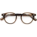 ブルーライトカットメガネ UVカット 紫外線カット パソコン用メガネ 視力保護 度なし 超軽量 TR90フレーム 丸型( ブラウン)