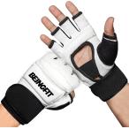  открытый палец перчатка бокс перчатка White MDM( белый, Medium)