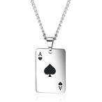  колье карты plate аксессуары подарок 60cm мужской подарок модный симпатичный ( Spade A чёрный )