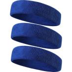  лента для волос мужской женский спорт пот прекращение резинка для волос полотенце ткань . останавливать 3 шт. комплект ( голубой, F)