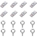 M6 37x15mmクリップナット＆ M6アイボルト12mm 304ステンレス ボルトセット MDM( クリップナット＆アイボルト8個セット)