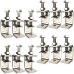  Mini зажим C type маленький размер из нержавеющей стали отверстие 30mm область 0-25mm деревообработка инструмент мощный фиксация склейка сварка ( серебряный, 12 шт. комплект )