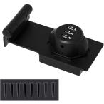  раздвижная дверь для вспомогательный замок 3 колонка dial тип цинк сплав предотвращение преступления металлические принадлежности 90°( матовый черный )