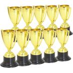  Trophy cup игрушка Mini размер золотой цвет Gold праздник party спорт . товар сувенир 10 штук входит ( Gold )