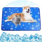 最新 ペット ひんやりマット 犬 猫 冷却マット ペット用 クールマット 涼しい 熱中症 熱さ対策(ブルー, M(50x65CM))