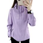  женский бег одежда сверху спорт ветровка большой размер длинный рукав с капюшоном . водонепроницаемый тонкий ( лиловый, 4XL)