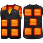 電熱ベスト 日本製 ヒーターベスト 電熱ジャケット 3段階調温 作業ベストヒートベスト USB給電 男女兼用 MDM( 11箇所発熱,  M)