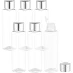 6 пункт 100ml заполняющий бутылка PETp пластик бутылка серебряный крышка небольшое количество . бутылка крем косметика контейнер ( серебряный, 100ml)