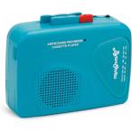 ポータブルカセットプレイヤー テープレコーダー録音機能 FM/AMラジオ 内蔵マイク 外部スピーカー 単品( ティール,  単品)