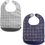  уход фартук еда для фартук водонепроницаемый поддонник имеется для взрослых товары для ухода пожилые люди фартук текстильная застёжка одним движением средний размер ( серый )