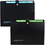  файл box A4 5 карман кнопка есть водонепроницаемый модный симпатичный 2 шт. комплект ( голубой / зеленый )