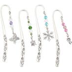 4 шт сплав рекламная закладка бисер рекламная закладка . книжка Mark бабочка цветок ta-toru snow хлопья подвеска имеется подарок ( бисер )