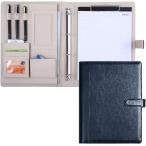  буфер обмена A4 складывающийся пополам PU кожа жнец - многофункциональный папка -( темно-синий голубой )