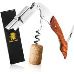 ワインオープナー ソムリエナイフ 栓抜き コルク抜き おしゃれ お酒 誕生日 プレゼント ギフト( 花梨の木)