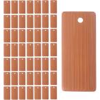  бамбук производства ломтик бамбук дерево одна сторона 50 шт. комплект бирка оборудование орнамент для chip DIY подвеска брелок для ключа ручная работа 45x20mm ( bamboo Brown )