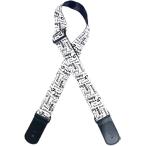 ギターストラップ ベース アコギ エレキ ベルト ロック 英字まみれ 白(英字まみれ 白,  Free Size)