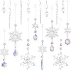 クリスマス オーナメント 16個セット クリスマスツリー 雪の結晶 飾り 屋外 アクリル 星 氷柱 MDM(01カラー)