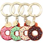 Airtag ケース キーホルダー エアタグ エアタグケース 子供 カバー(4色セット,  ドーナツ)
