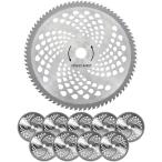 【互換品】草刈り機 チップソー 草刈り機の刃 替え刃 スチール 255mm 交換 用品(10枚,  刃数80p)