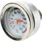 バイク 油温計 オイルテンプメーター 汎用 アルミ製 (M20・P2.5シルバー)