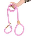 スリップリード 犬リード 猫 小型犬 中型犬 大型犬 犬用 (ピンク,  長さ150cm x 幅6mm)