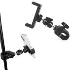  Mike arm смартфон держатель мобильный подставка микрофонная стойка для 360 раз настройка штатив пюпитр ( черный )