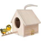  маленькая птица house из дерева bird house птица для гнездо коробка длиннохвостый попугай для house bird ne -тактный маленькая птица .. Space ( дерево цвет, примерно 14cmx11cmx14cm)