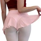  Leotard over юбка шифон шорты в одном корпусе flair накладывающийся надеть обувь MDM ( розовый, L)