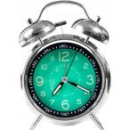  большой громкость bell абсолютный .... глаз ... часы аналог . звук .... генератор . стиль симпатичный настольный ( серебряный + зеленый, маленький )