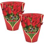 3D сообщение карта букет Sakura роза поздравительная открытка цельный ho p выше Sakura роза входить . тип день рождения (..(2 шт. комплект ))