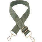 ショルダーストラップ バッグ用 太め 後付け 単品 ショルダー紐 付け替え 調節可能 (セージグリーン)