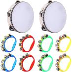  колокольчик тамбурин колокольчик музыкальные инструменты litomik кольцо bell ритм развлечение интеллектуальное развитие комплект ( тамбурин 2 шт + кольцо bell 8 шт. комплект )