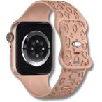 【互換品】 互換 アップルウォッチ バンド かわいい ベルト (レオパードミルクティシリコン,  小 38mm / 40mm / 41mm)