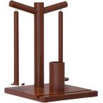 ヤーンホルダー 毛糸ホルダー 木製 編み物 道具 糸立て 回転 スピナー 磁気 収納 かぎ針編み (ブラウン)