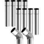  дровяная печь дым . Stealth труба комплект кемпинг искривление . joint универсальный ( серебряный 45 раз, 10)