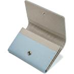  футляр для визитных карточек женский натуральная кожа большая вместимость 70 шт. входит ( Sky голубой x серый, ( длина ) примерно 8cmx( ширина ) примерно 11.5cm x ( вставка ) примерно 2cm)