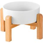  собака капот миска из дерева подставка имеется керамика производства жаростойкий миска нагревание соответствует большая вместимость 1800ml домашнее животное ( белый, 13CM/395ML)